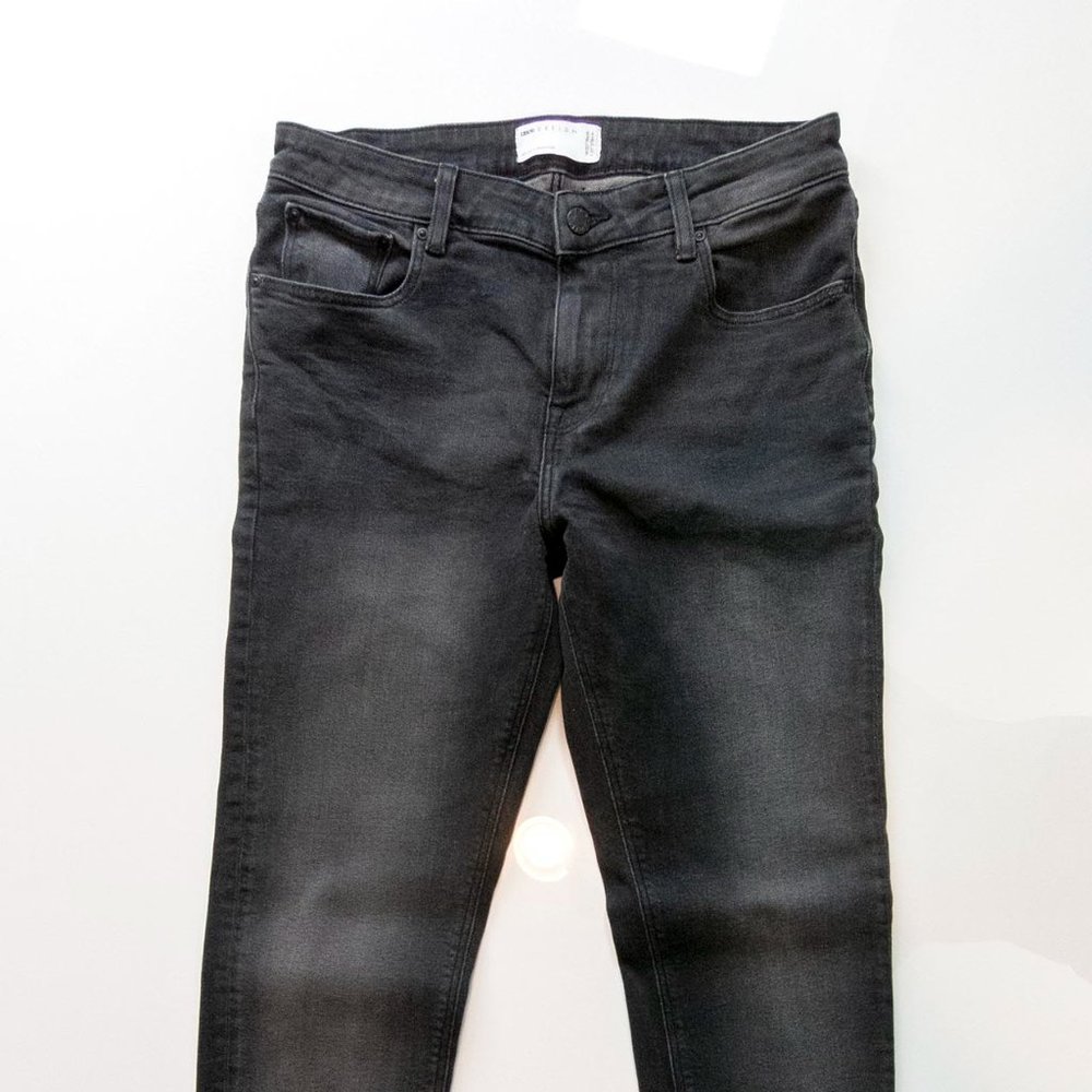 ASOS Dark Grey Washed Black Skinny Denim Jeans 30 X 30